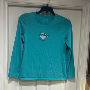 Life Is Good Turquoise Long Sleeve Shirt
